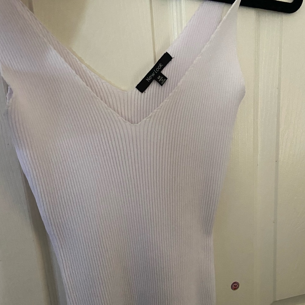 Stretchy white long dress